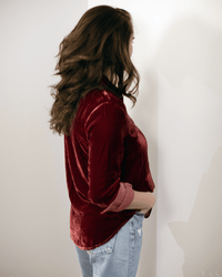 Long Sleeve Classic Shirt in Autumn Rose - Bliss Boutiques