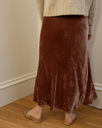Velvet by Graham & Spencer Clothing Felicity Long Skirt in Rosegold