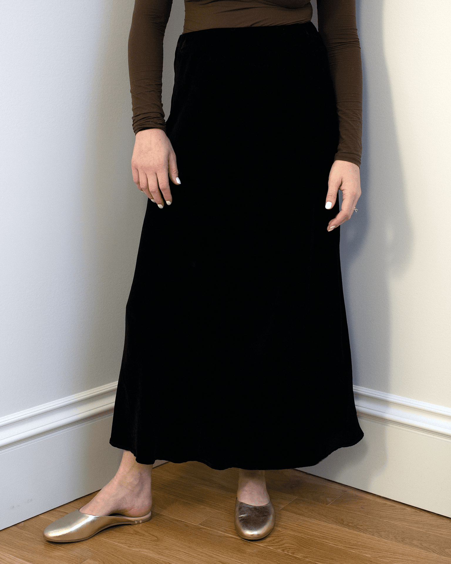 Felicity Long Skirt in Black