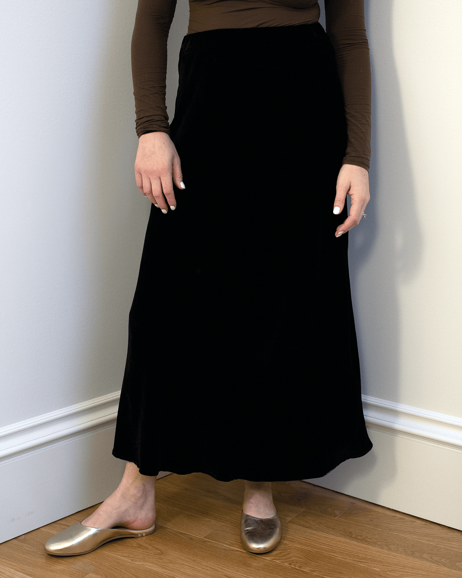Felicity Long Skirt in Black