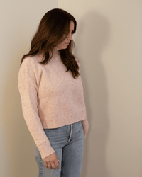 Boxy Chunky Mock in Pinkberry - Bliss Boutiques