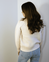 Davi Merino Wool Cardigan in Off White - Bliss Boutiques