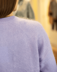 Brushed Oversized Elbow Sleeve Crew in Orchid - Bliss Boutiques