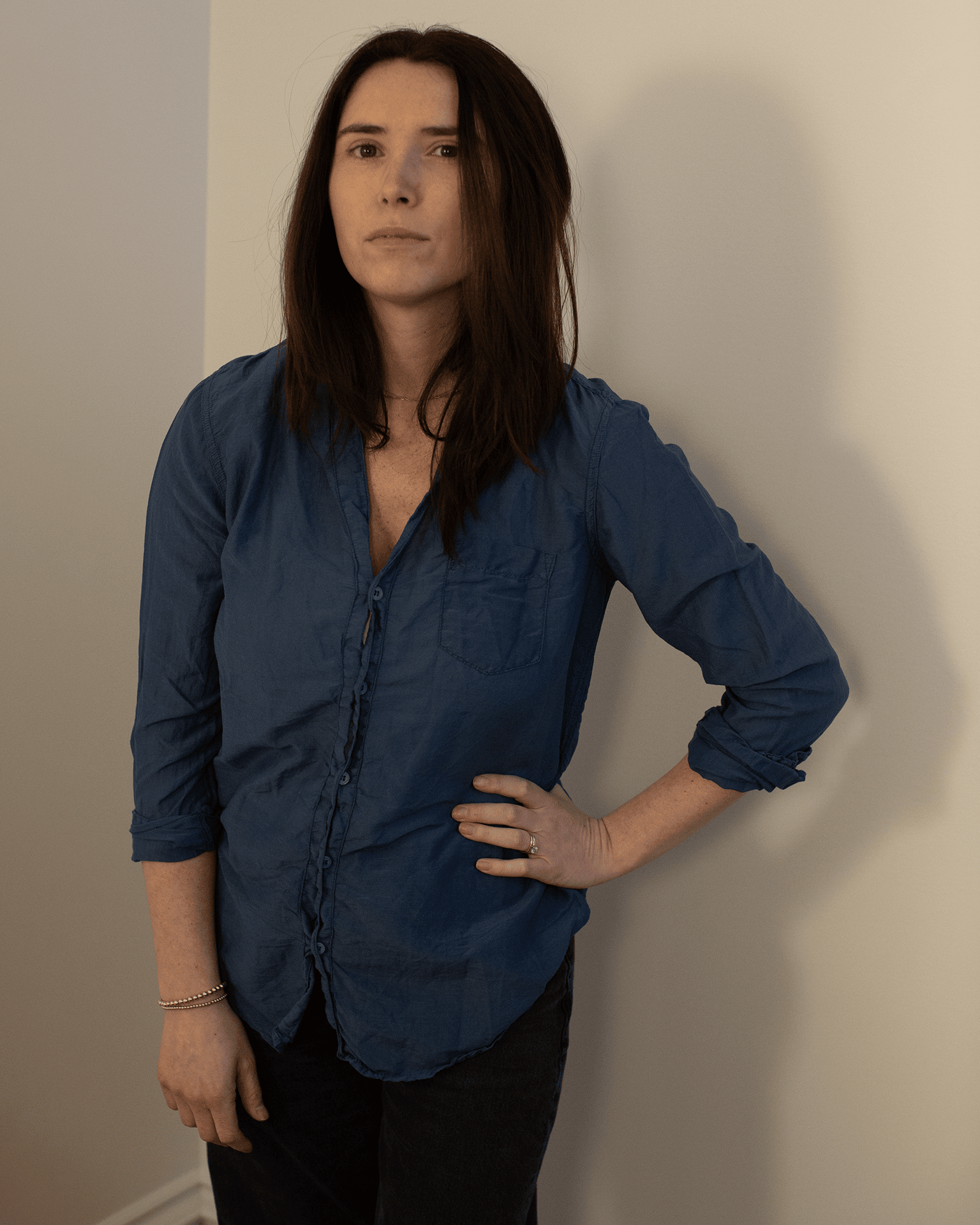 Carrie Blouse in Moonlit Ocean Cotton Silk