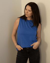 Taurus Crew Tank Top in Snorkel - Bliss Boutiques