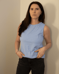Taurus Crew Tank Top in Sailboat - Bliss Boutiques