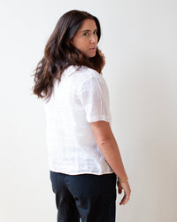 Casey S/S Shirt in White Linen