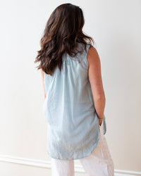 Calle Slvlss Button Down in Ash Cotton Silk