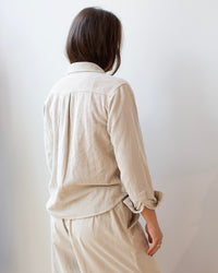 Hadley Shirt Jacket in Oatmeal Wide Wale Cord