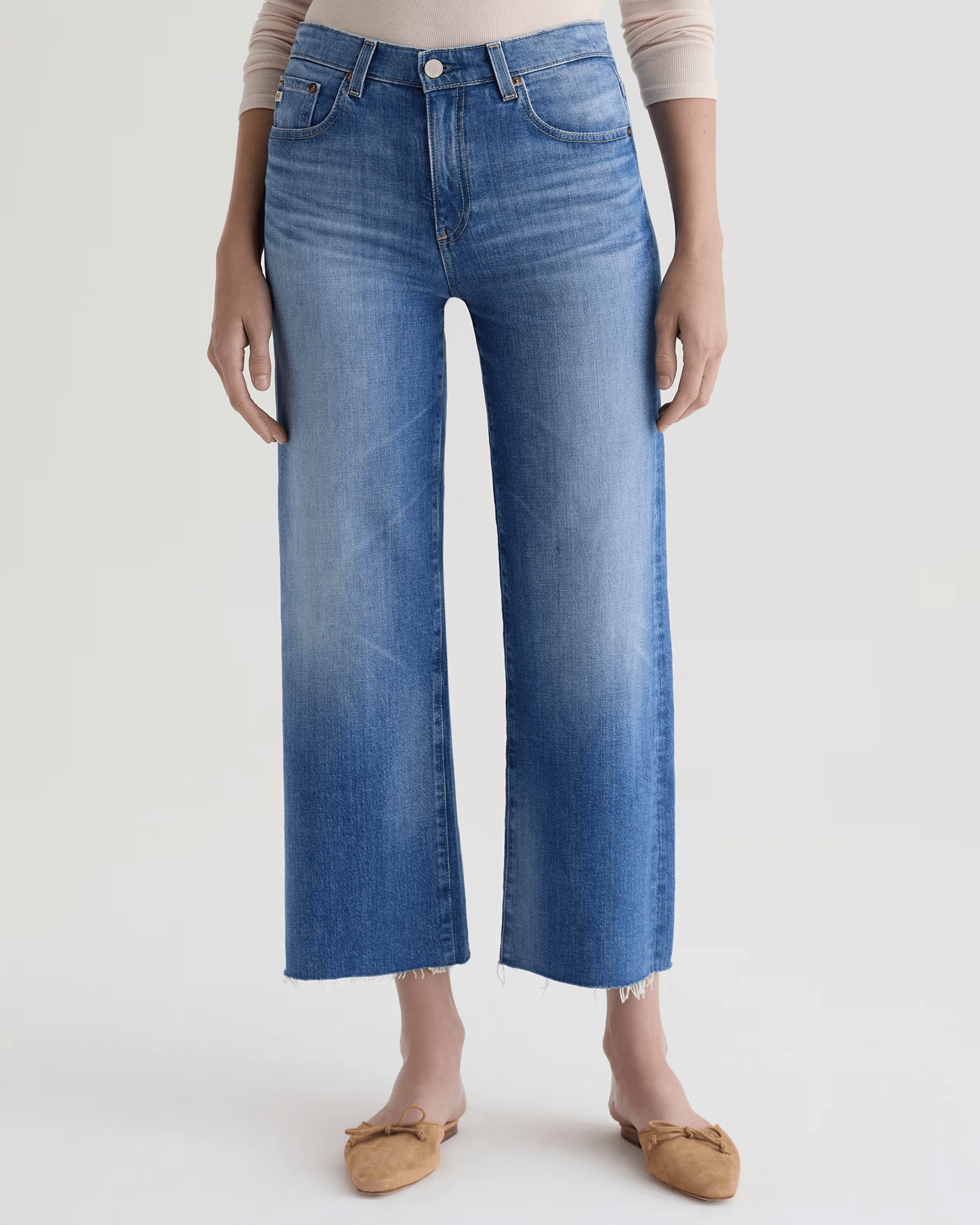 AG Jeans Denim Saige Wide Leg Crop in 13Ys Allure