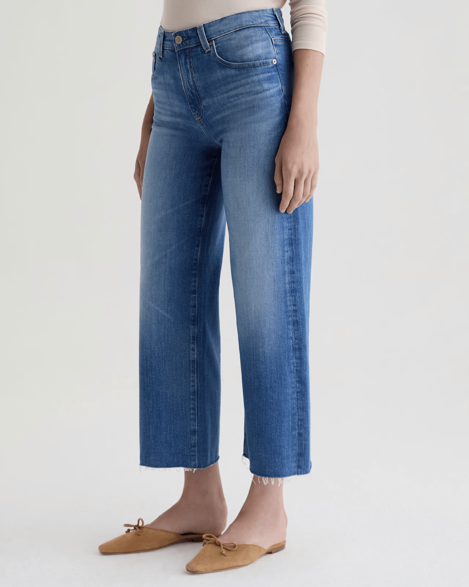 AG Jeans Denim Saige Wide Leg Crop in 13Ys Allure