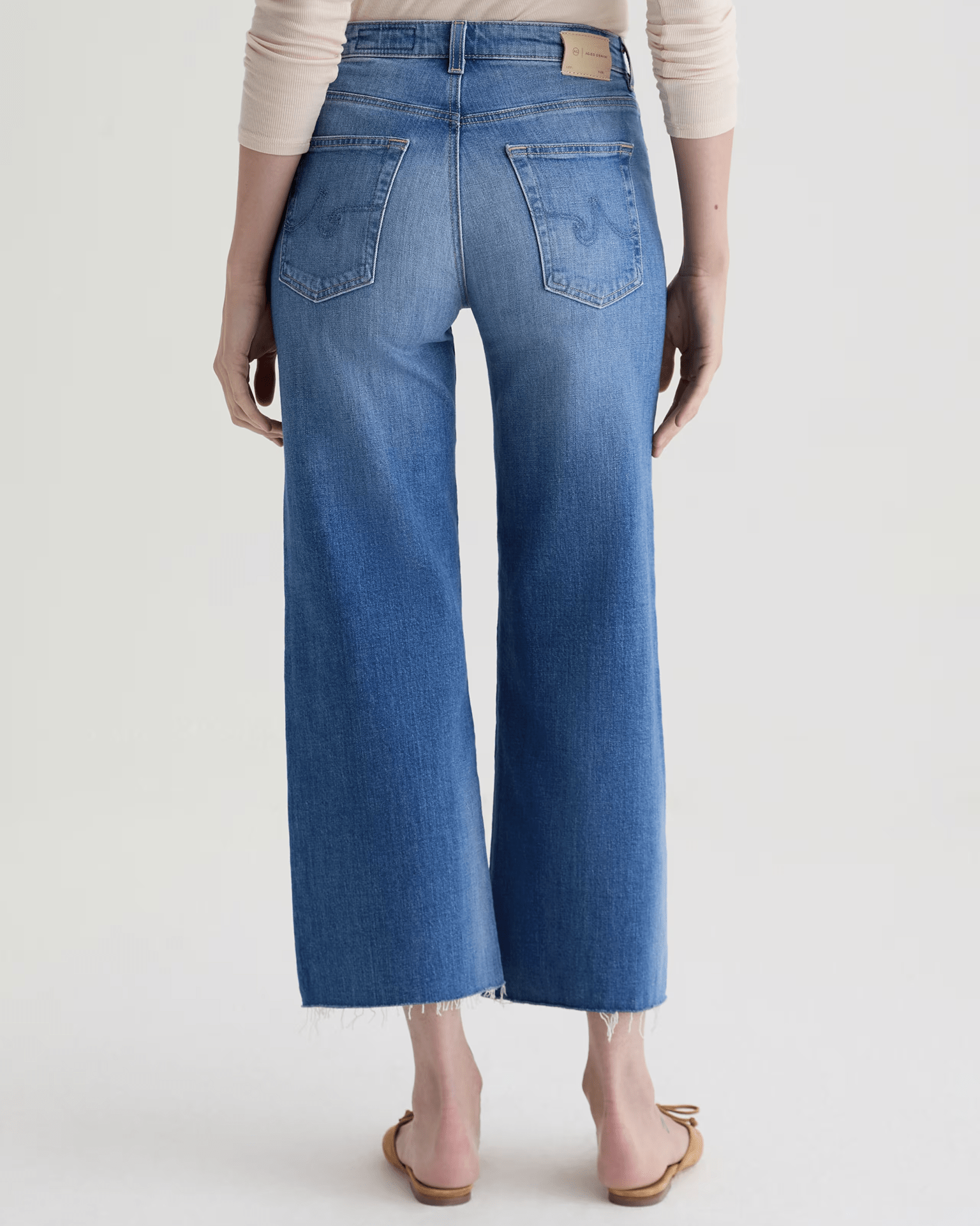 AG Jeans Denim Saige Wide Leg Crop in 13Ys Allure