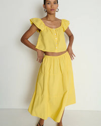 Karin Tiered Skirt in Sunshine