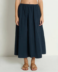 Karin Tiered Skirt in Night Sky