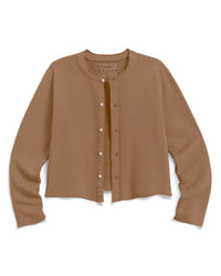 Jackie - Sweatshirt Cardigan in Chai