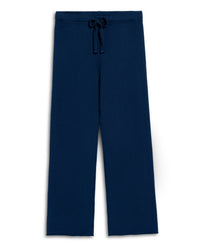 Frank & Eileen Catherine Long Sweatpant in Tide, featuring an elastic waistband with matching drawstring, shown flat on a white background.