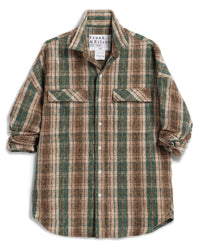 Frank & Eileen Clothing McLoghlin Utility Shirt in Brown Green & Sand Plaid