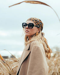 Maison Lecomte Flament Leo Cotton Bandana in Camel