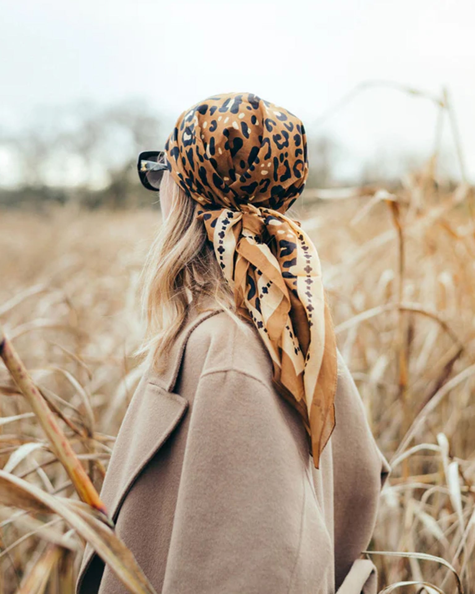 Maison Lecomte Flament Leo Cotton Bandana in Camel