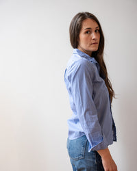 Barry Tailored Button Up in Blue Stripe