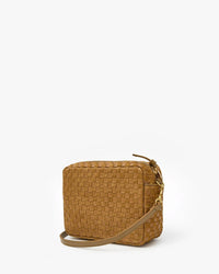 Clare V. Accessories Sequoia Midi Sac - Leather & Suede Woven Checker in Sequoia