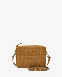 Clare V. Accessories Sequoia Midi Sac - Leather & Suede Woven Checker in Sequoia