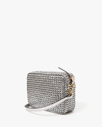 Clare V. Accessories Silver Midi Sac - Woven Etoile in Silver