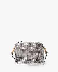 Clare V. Accessories Silver Midi Sac - Woven Etoile in Silver