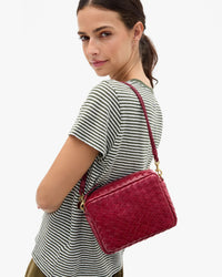 Shoulder Strap - Petite Double Braid in Garnet
