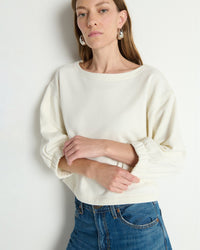 Geri Sweatshirt in Porcelain - Bliss Boutiques