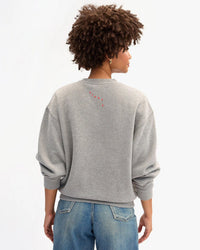 Grand Block Ciao Oversized Sweatshirt in Grey Melange - Bliss Boutiques