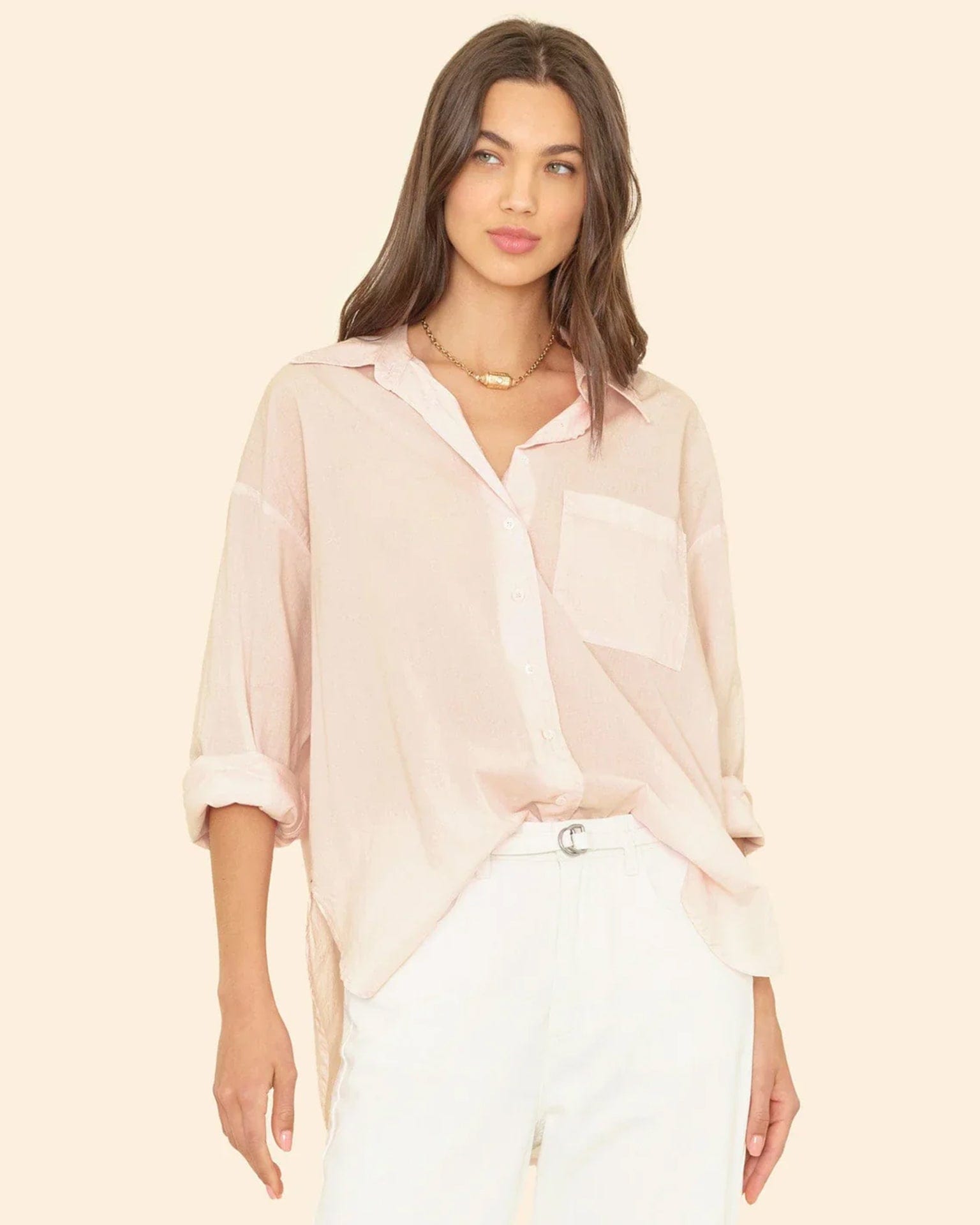 XiRENA Clothing Sydney Shirt in Parchment