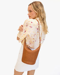 Clare V. Rattan Petit Jeanne in Tan