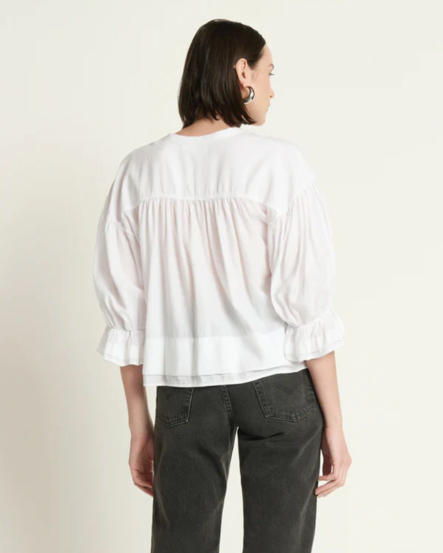 Nation LTD Clothing Scarlet Pintuck Blouse in White
