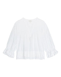Nation LTD Clothing Scarlet Pintuck Blouse in White