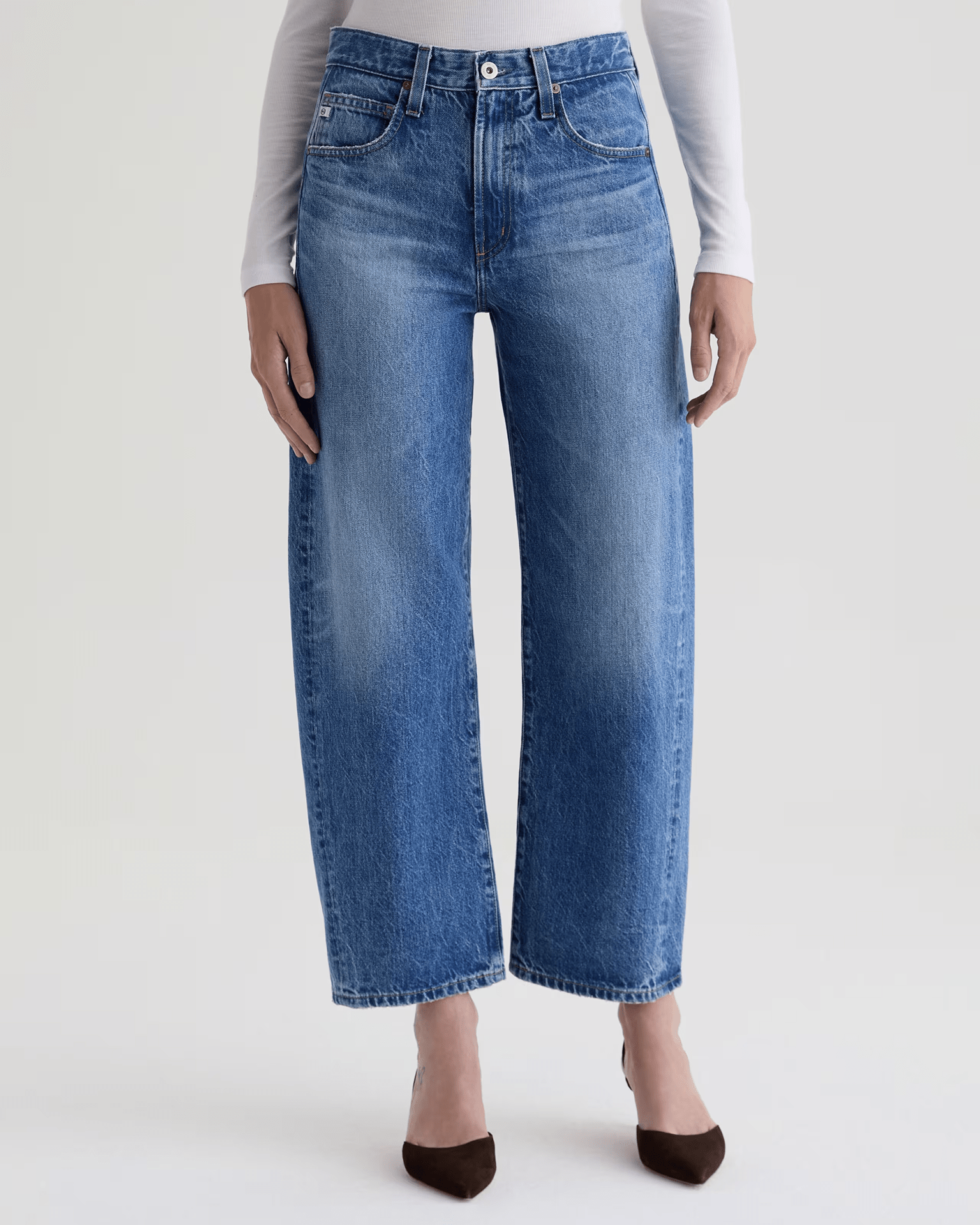AG Jeans Denim Hattie High Rise Barrel in Candid