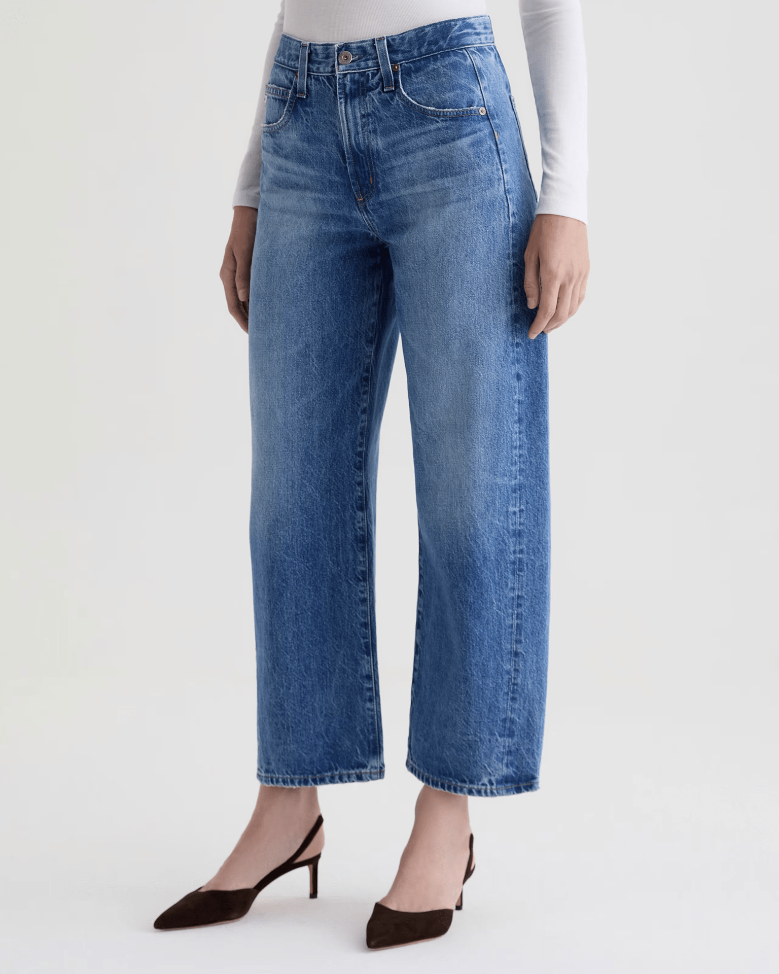 AG Jeans Denim Hattie High Rise Barrel in Candid