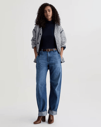 Mercer Cuffed High Rise Barrel in Nouveau - Bliss Boutiques