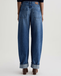 AG Jeans Denim Mercer Cuffed High Rise Barrel in Nouveau