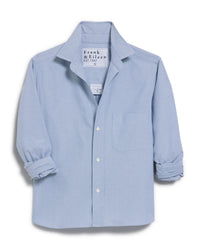 Frank & Eileen Silvio Untuckable Button Up Shirt in Indigo Oxford