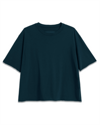 The Frank & Eileen Perry Crew SS Tee in Vintage Navy features a loose fit, short sleeves, and a classic crewneck design, shown against a white background.