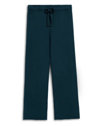 The Catherine Long Sweatpant in Vintage Navy by Frank & Eileen features a dark blue hue, drawstring waist, and soft, comfortable fabric—perfect for loungewear or casual wear. Shown laid flat on a white background.