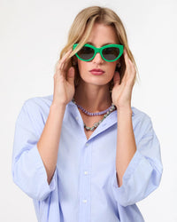 Clare V. Sophia Sunglasses in Fern