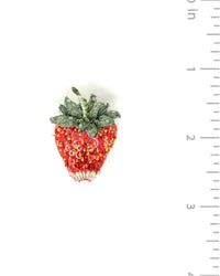 Trovelore Jewelry Sparkle Strawberry Brooch Pin