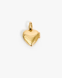 Clare V. Jewelry Navy Stripe Heart Locket in Navy