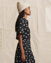 the Great Clothing The Messenger Top in Navy w/ Cream Polka Dots