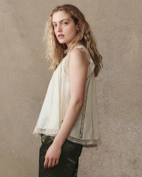 the Great Clothing The Keepsake Lace Shell Top in Cream