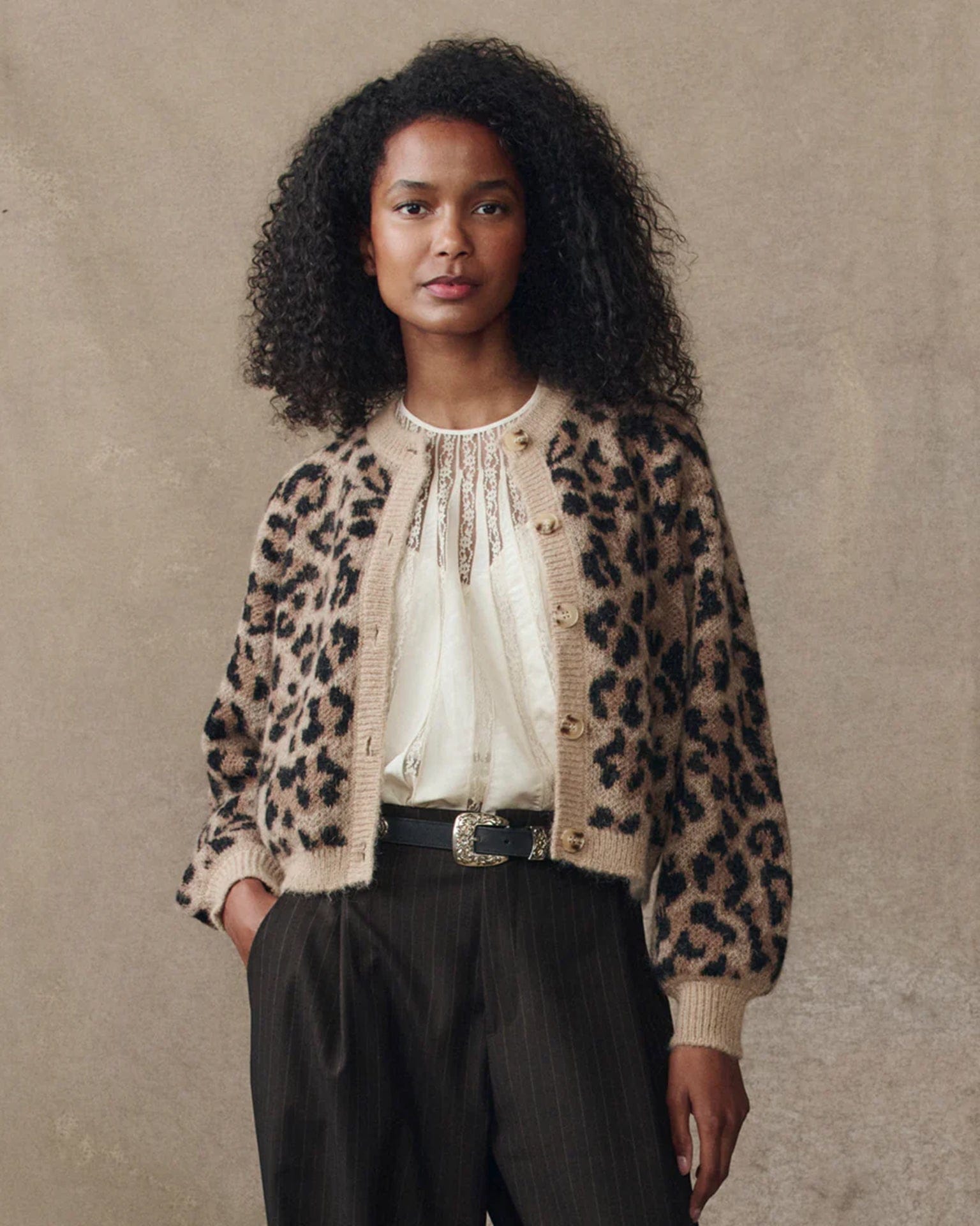 The Windsor Cardigan in Leopard