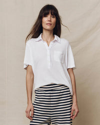 the Great The Lacrosse Polo in True White