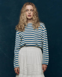 the Great Clothing The Sailor Sweater in Sea Blue